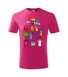 Tricou Personalizat Roz Number blocks pentru Copii 3