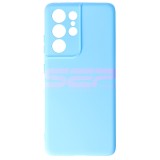 Husa Silicon Light Blue pentru Samsung Galaxy S21 Ultra - Calitate Superioara