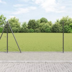 vidaXL Set de Gard Set de 2 Gri Metal 25 x 1.2 m Durabil