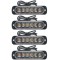 Set 4x Stroboscop 6 LED, lumina portocalie