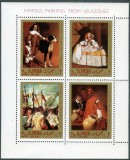 Ajman 1968 - Picturi, arta, Velazquez, bloc neuzat