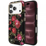 Husa MagSafe pentru Apple iPhone 18 Pro Max / 17 Pro Max, Guess, Blossom Roses Print, Neagra