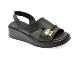 Sandale IMAGE negre, 901960, din piele naturala