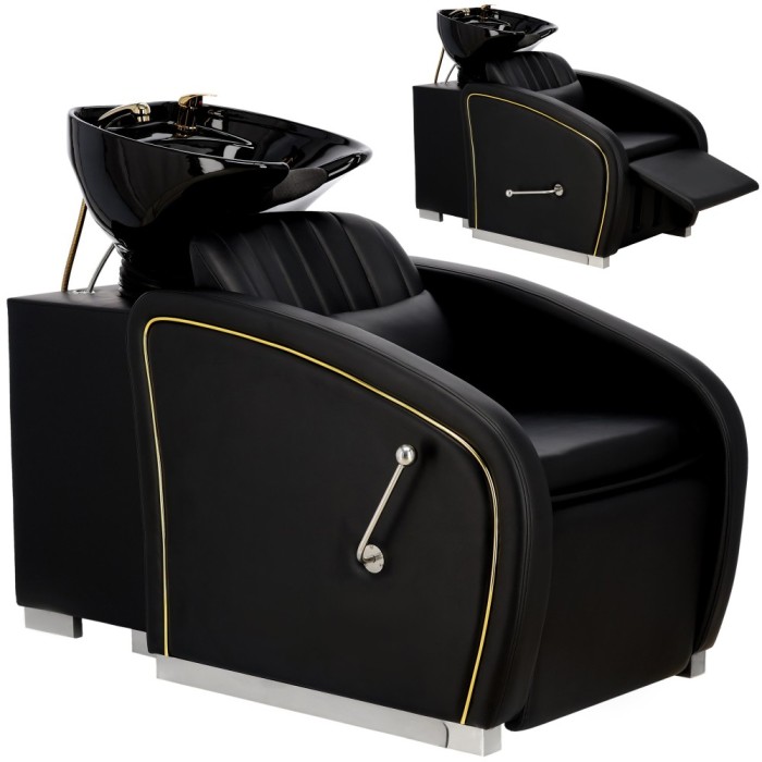 Scafa coafor Imperia pentru salonul de coafură și frizerie cu bol ceramic mobil armătură baterie si cască