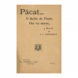 I. L. Caragiale, Păcat... O făclie de Paşte, Om cu noroc, 3 Novele, 1892, prima ediție - Piesă rară