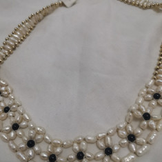 UNICAT-Colier VINTAGE OLD-PERLE de cultura-lantisor perla cadou