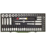 Trusa super compacta de chei tubulare 3/8&quot;, Proxxon 23112, 65 piese