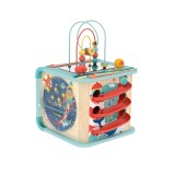 Jucarie din lemn - Centru de activitati Invata si descopera cu cubul magic, Hape
