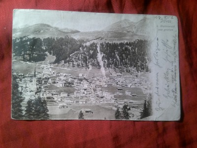 Ilustrata Elvetia UPU Davos 1902 - circulata la Brasov foto