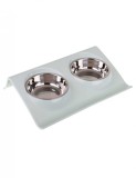 Set doua castroane metalice cu suport pentru animale de companie, AVEX