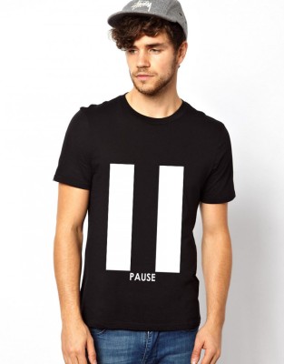 Tricou Pause - Negru - L foto