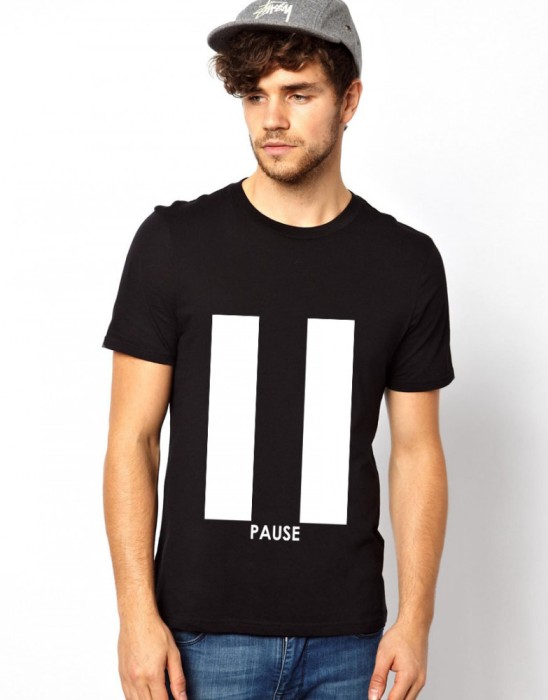 Tricou Pause - Negru - XL