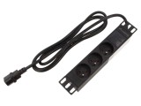 Prelungitor LANBERG 3 Prize 10A cu Protecție Supratensiune PDU-03E-0200-IEC-BK