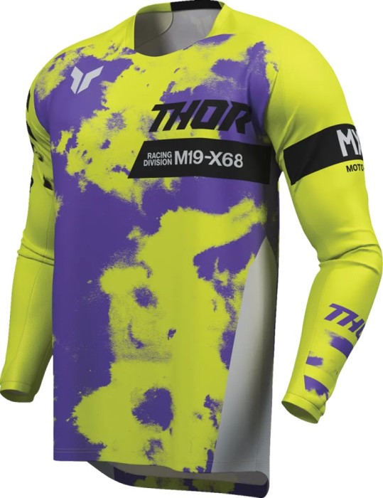Tricou atv/cross Thor Launchmode Bleach, culoare galben fluo/mov, marime 3XL Cod Produs: MX_NEW 29108405PE