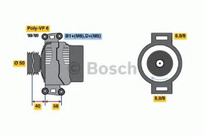 Generator / Alternator MERCEDES C-CLASS T-Model (S203) (2001 - 2007) BOSCH 0 986 043 910 foto