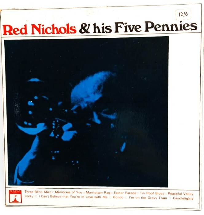 Red Nichols And His Five Pennies &lrm;&ndash; Red Nichols And His Five Pennies NNM / VG+ vinil LP disc jazz Saga UK 1966