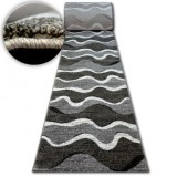 Traversa Shadow 8649 negru și gri, 100 cm, Dreptunghi, Polipropilena
