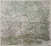 Harta Bazargic-Varna-Rasgrad 1881, Scara 1:300.000, Policroma, Caserata, 50x45cm