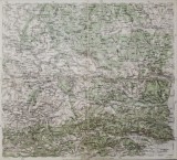 HARTA ZONEI BAZARGIC - VARNA - RASGRAD , SCARA 1: 300.000 , 1881