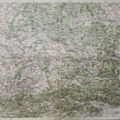 HARTA ZONEI BAZARGIC - VARNA - RASGRAD , SCARA 1: 300.000 , 1881