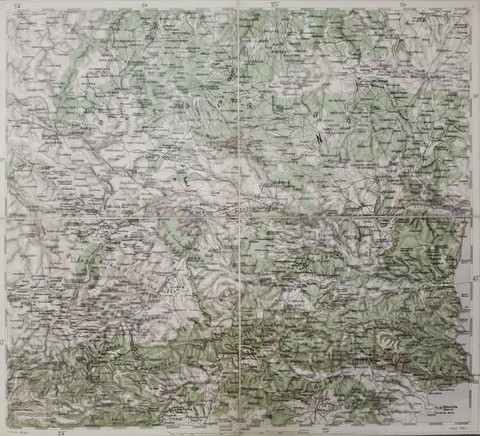 HARTA ZONEI BAZARGIC - VARNA - RASGRAD , SCARA 1: 300.000 , 1881
