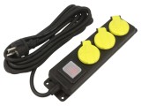 Prelungitor Alimentare 3 Prize Negru 5m 16A