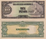 OCUPATIA JAPONEZA IN FILIPINE 10 pesos 1943 UNC!!!