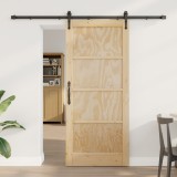 Ușă Glisantă vidaXL cu Set de Accesorii &#039;ORKDAL&#039;din Lemn Solid din Pin, Ușă Interioară vidaXL &#039;ORKDAL&#039;78x202x4 cm din Lemn Solid din Pin
