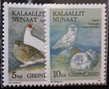 Groenlanda &ndash; 1987 Păsări arctice: Pot&acirc;rniche &amp; Bufniță polară &ndash; set 5 KR + 10 KR