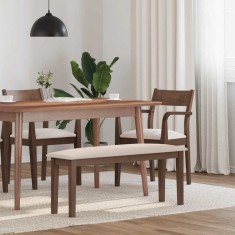 Gossi banca 110 cm maro din lemn masiv cauciuc