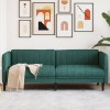 Gossi canapea cu 3 locuri, verde inchis, material textil