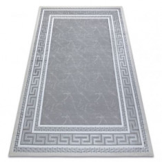 Modern GLOSS covor 2813 27 stilat, cadru, grecesc gri, 70x250 cm