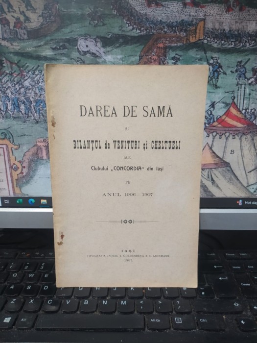 Darea de seamă și Bilanțul de Venituri și Cheltuieli ale Clubului Concordia din Iași pe anul 1906-1907, Iași 1907, 013