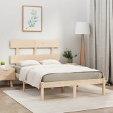 VidaXL Cadru de pat, 140x190 cm, lemn masiv