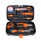 Cumpara ieftin Trusa Scule Casa Andowl JY20, 8 Piese: Surubelnite, Cutter, Patent, Cheie Reglabila, Ruleta 3m, Detector Tensiune, Banda Izolatoare