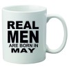 Cana alba personalizata &quot; Real Men are born in May&quot;, INOVATIX&reg;. 330ml, Oem