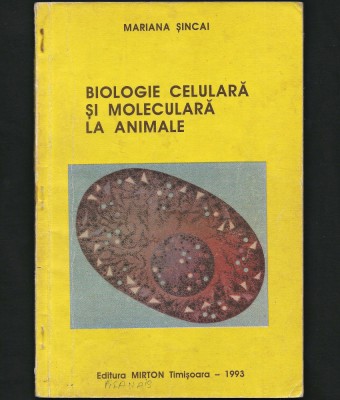BIOLOGIE CELULARĂ ȘI MOLECULARĂ LA ANIMALE - MARIANA ȘINCAI - TIMIȘOARA, 1993 foto
