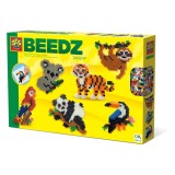 Set creativ pentru copii cu 2400 margele de calcat, Animale din Jungla Beedz, +5 ani
