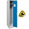 Vestiar metalic Premium 1 usa color Albastru 300x500x1800 mm (LxlxH), Neasamblat, PLUS
