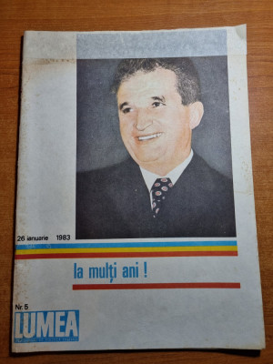 revista lumea 26 ianuarie 1983 - ziua de nastere a lui ceausescu foto