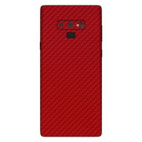 Cumpara ieftin Set Folii Skin Acoperire 360 Compatibile cu Samsung Galaxy Note 9 (Set 2) - ApcGsm Wraps Carbon Geranium Red, Rosu, Silicon, Oem