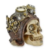 Statueta STEAMPUNK cu craniu aviator SP-7, Abstract