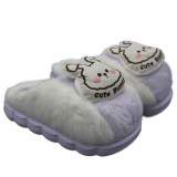 Papuci de Casa Pufosi si Caldurosi pentru Copii - Model CuteBear, Mov, 30-31