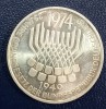 (A166) MONEDA DIN ARGINT GERMANIA - 5 MARK 1974, LIT. F, 25 ANI CONSTITUTIA, Europa