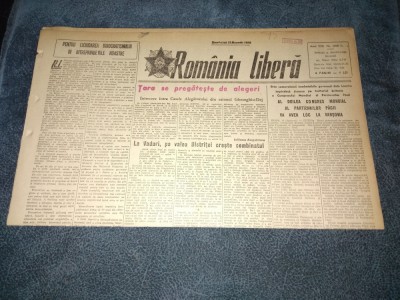 ZIARUL ROMANIA LIBERA 12 NOIEMBRIE 1950 foto