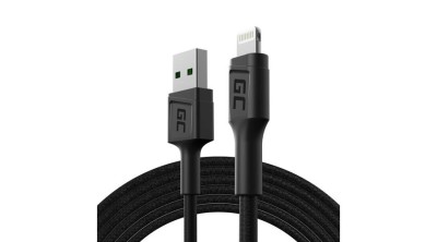 Green Cell GC PowerStream PowerStream USB-A - Lightning 200cm &amp;icirc;ncărcare rapidă Apple 2.4A Cablu de date și &amp;icirc;ncărcare foto