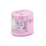 Ascutitoare electrica creioane 6-12 mm dubla roz Rapesco PS12