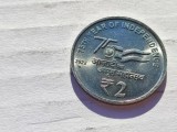 29. Moneda India 2 rupees 2022 (75th Anniversary of Indian Independence), Asia
