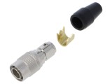 Conector circular HR10 push-pull mufă 2A argintată lipire