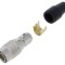 Conector circular HR10 push-pull mufă 2A argintată lipire